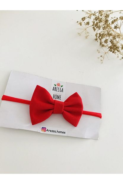 Ozlem Bebe Kiz Bebek Cocuk Kirmizi Fiyonk Bandana Sac Bandi Trendyol