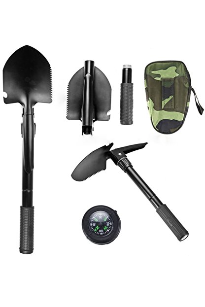 Mobee Deprem Seti Katlanabilen Portatif Kazma Kurek Ve Pusula Deprem Seti Trendyol