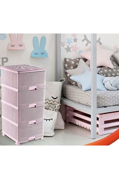 Violet Plastik 4 Katli Pembe Rattan Komidin Trendyol