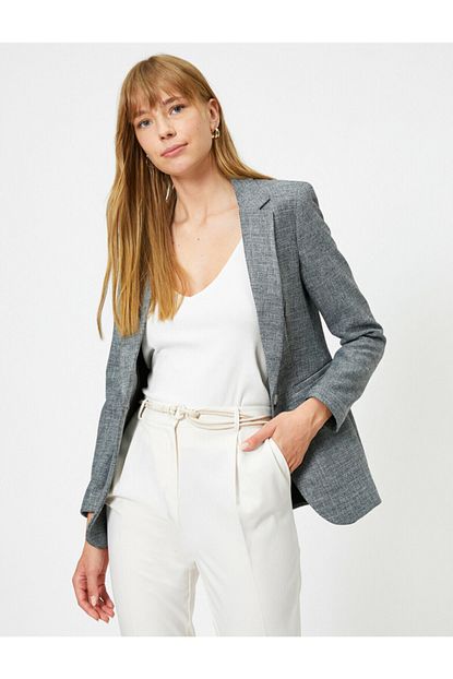 Koton Cep Detayli Dugmeli Blazer Ceket Trendyol