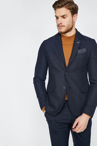 Lacivert Blazer Ceket Erkek Coulfate