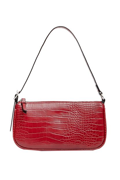 Stradivarius Kadin Kirmizi Timsah Derisi Gorunumlu Mini Capraz Askili Canta 00751011 Trendyol