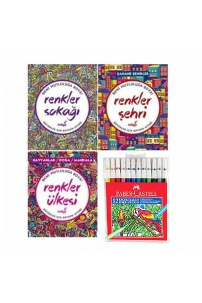 Faber Castell Indigo Kitap 4 Lu Mandala Seti Renklerin Sokagi Renklerin Sehri Renklerin Ulkesi Faber Castel 12 L Trendyol