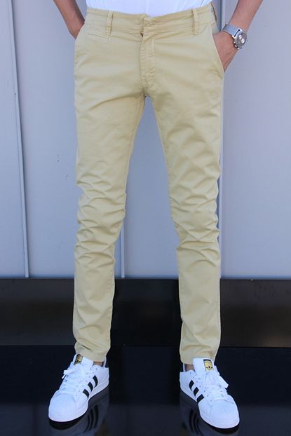 Inpool Erkek Sari Gabardin Pantolon Trendyol