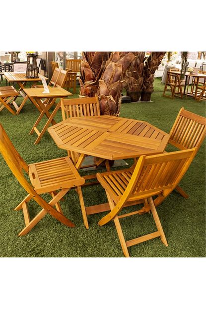 Tmall Home Design T Concept Sekizgen Ahsap Dort Snd Masa Set 003853 Trendyol