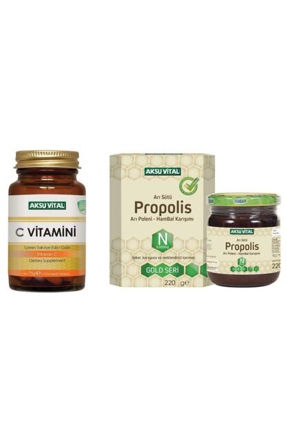 Aksu Vital Propolis Ari Sutu Polen Bal N 8 000 Mg C Vitamini 1250mg 60 Tablet Trendyol