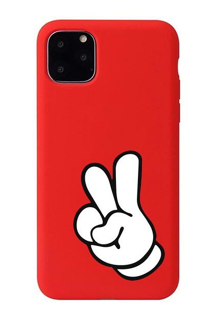 Pofhi Iphone 11 Pro Max Iki Parmak Kirmizi Premium Telefon Kilifi Trendyol