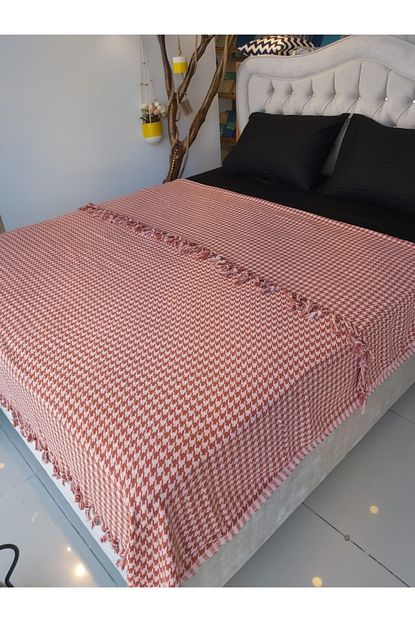 Rocco Design Cift Kisilik Kirmizi Battaniye Triko Kazayagi Trendyol