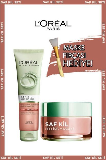 L Oreal Paris Saf Kil Peeling Jel Saf Kil Peeling Maskesi Maske Fircasi Hediye Trendyol