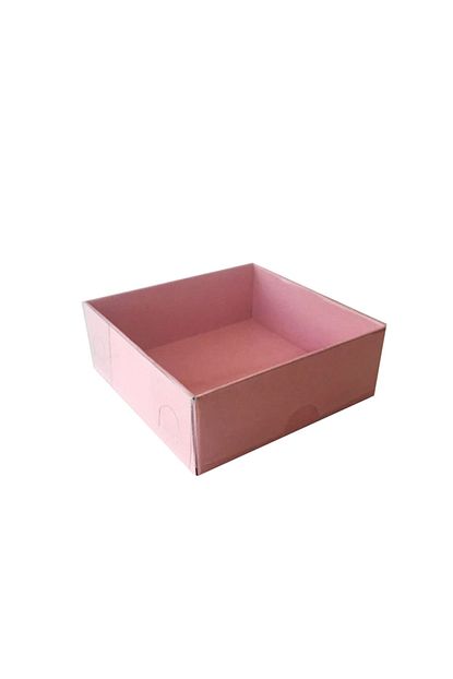 Eminonutoptanci Asetat Kapakli Karton Kutu Duz Renk 9x9x3 Cm 50 Adet Pembe Trendyol