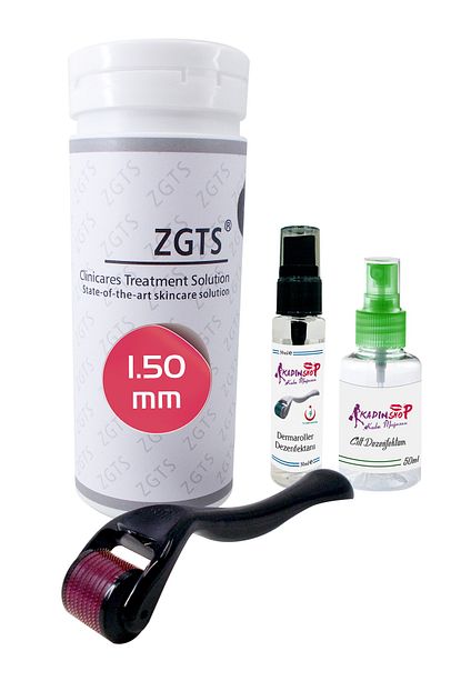 Zgts Dermaroller 1 50 Mm Titanyum 540 Igneli Sac Yuz Vucut Icin Siyah Derma Roller Trendyol