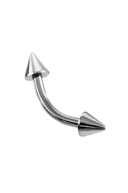 Cadinin Dukkani Cerrahi Celik Spike Gumus Rengi Kas Piercing Trendyol