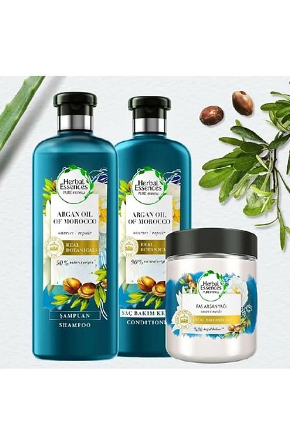 Herbal Essences Fas Argan Yagi Sampuan 400 Ml Sac Bakim Kremi 360 Ml Onarici Maske 250 Ml Kzmprt Fiyati Yorumlari Trendyol