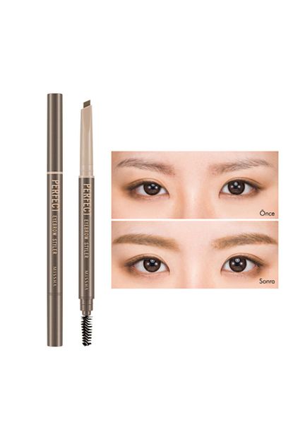 Missha Suya Dayanikli Kas Kalemi Perfect Eyebrow Styler Light Brown 8806185749985 Trendyol