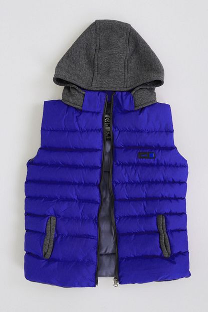 Ahenk Kids Erkek Cocuk Mavi Penye Kapsonlu Sisme Yelek 130304 Trendyol