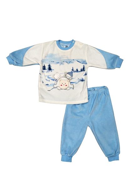 Hoppidik Kadife Erkek Bebek Pijama Takimi Trendyol