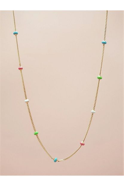 S A Accessories Renkli Toplu Zincir Kolye Trendyol
