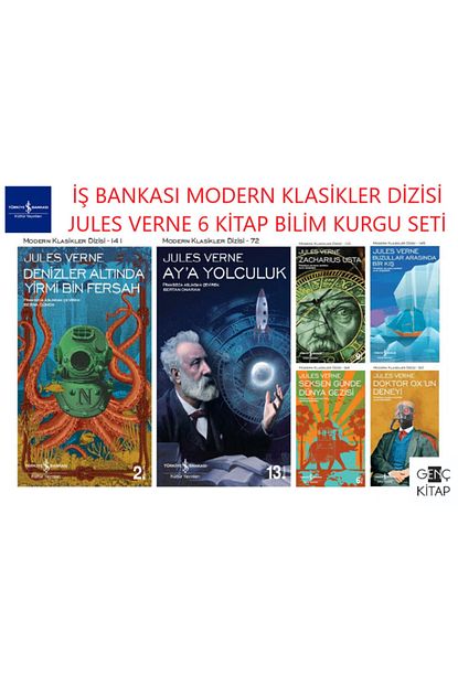 Is Bankasi Kultur Yayinlari Is Bankasi Jules Verne 6 Kitap Set Modern Klasikler Dizisi Aya Yolculuk Denizler Altinda Yirmi Bin Trendyol