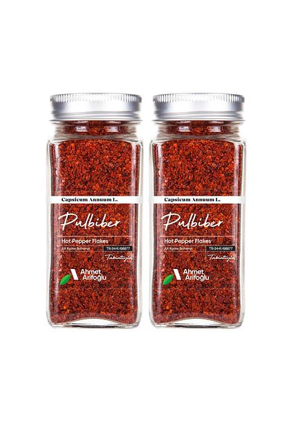 Ahmet Arifoglu Kirmizi Aci Ipek Pul Biber Cam Sise 60gr 60gr 2 Li Set Trendyol
