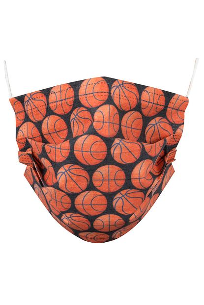 Karia Basketbol Topu Desenli Yikanabilir Cok Kullanimli Maske 6 Adet Trendyol