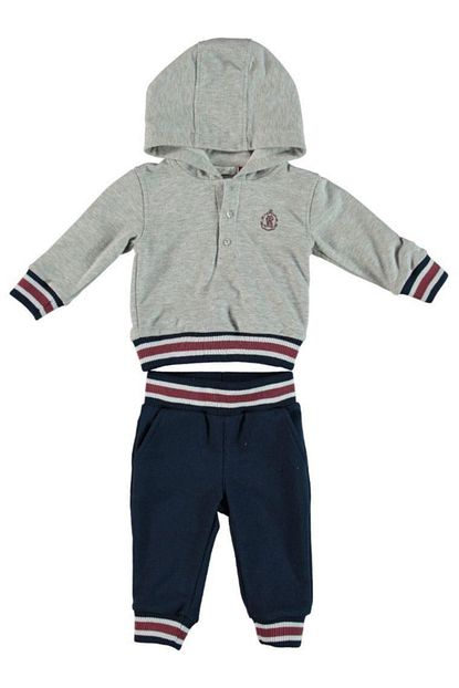 Monna Rosa Erkek Bebek Gri Dugme Detayli Esofman Takimi Trendyol