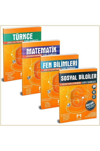 Mozaik Yayinlari Mozaik 6 Sinif Brans Soru Bankasi Kampanyali Tam Set 4 Kitap Trendyol