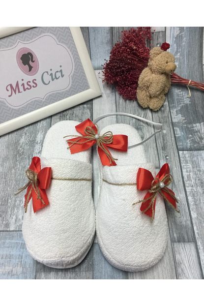 Miss Cici Kadin Kirmizi Naturel Sade Lohusa Taci Ve Lohusa Terligi Seti Trendyol