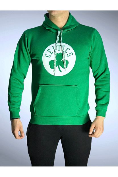 Esfashion Erkek Yesil Nba Boston Celtics Logo Pamuklu Sweatshirt Trendyol
