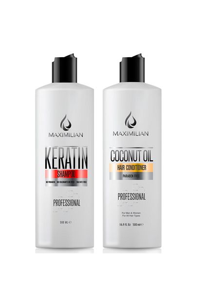 Maximilian Glutensiz Keratin Sampuan Yogun Keratinli Sampuan Hindistan Cevizi Yagli Sac Kremi 500 Ml X 2 Trendyol