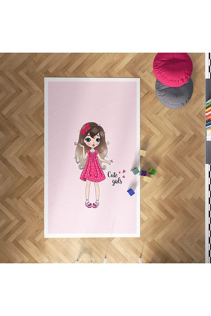 Mekta Home Kalpli Pembe Kiz Cocuk Ve Kiz Bebek Odasi Dekoratif Hali Mkth 013 Trendyol