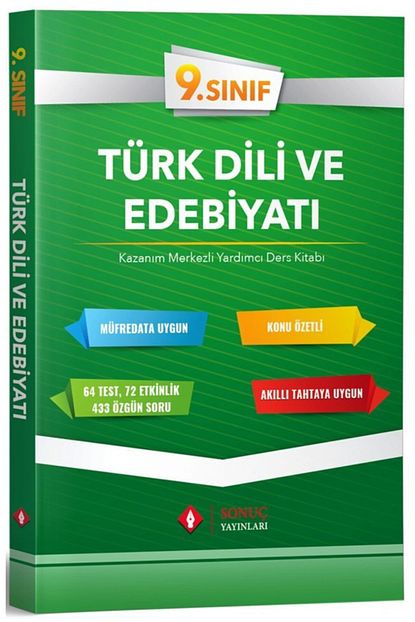 Sonuc Yayinlari 9 Sinif Turk Dili Edebiyati Yardimci Ders Kitabi 2020 2021 Trendyol