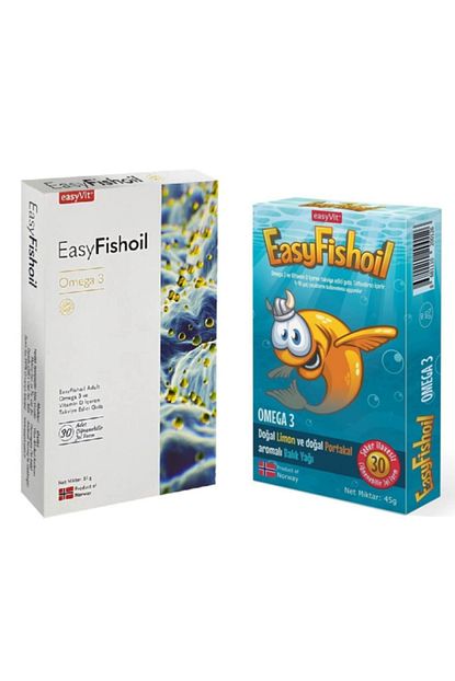 Easy Fishoil Cocuk Ve Yetiskinler Icin Balik Yagi Seti 30 30 Tablet Trendyol