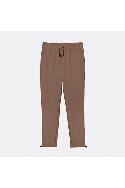 Breezy Erkek Kahverengi Pacasi Ince Lastikli Kumas Pantolon Trendyol