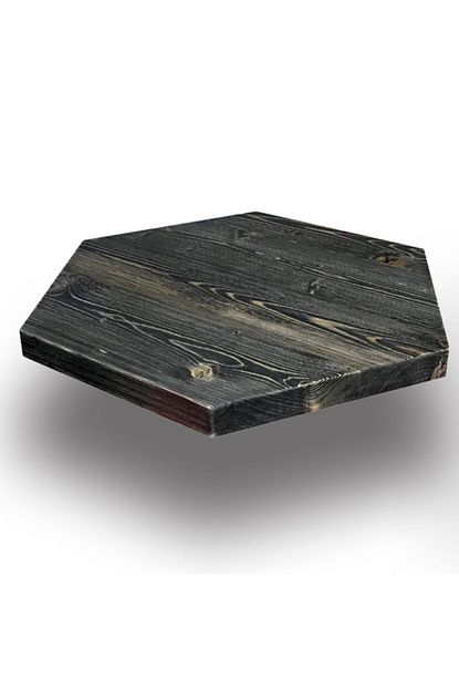 Szn Wood Cafe Masa Ladin Eskitme Ekli Altigen Szn 01 Black 60 X 60 X 4 0 Cm Trendyol