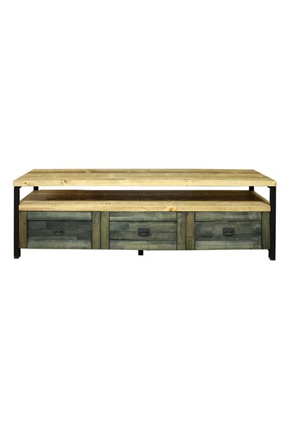 Szn Wood Tv Unitesi Axis Ladin Cam Panel W07 Oil Green 200 X 44 X 55 Cm 3 Cekmece Trendyol