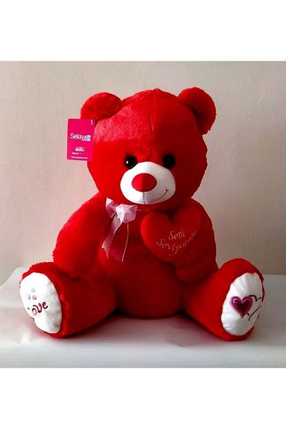 Selay Toys Kirmizi Pelus Ayicik 50 Cm Trendyol