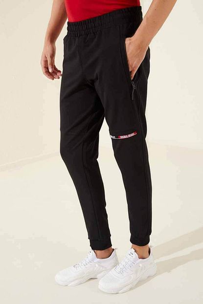 Tommy Life On Baskili Siyah Erkek Esofman Alt Trendyol