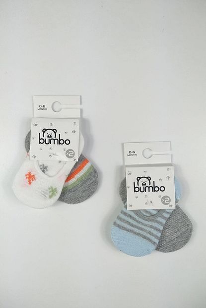 Bumbo Erkek Bebek Mavi Babet Corap 2 Li Trendyol