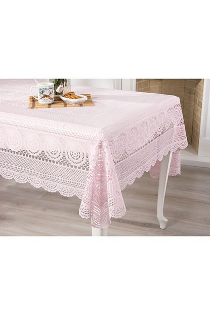 English Home Acik Pembe Circle Vinil Dikdortgen Masa Ortusu 152x228 Cm Trendyol