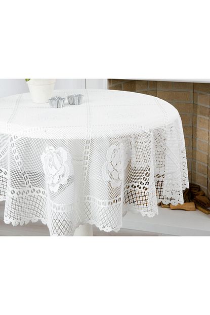 English Home Rosepatch Orme Masa Ortusu 95 Cm Ekru Trendyol