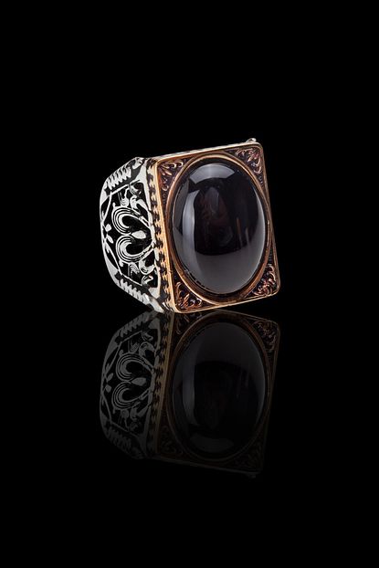 Elika Silver Ozr1013 Oniks Tasli 925 Ayar Erkek Gumus Yuzuk Trendyol
