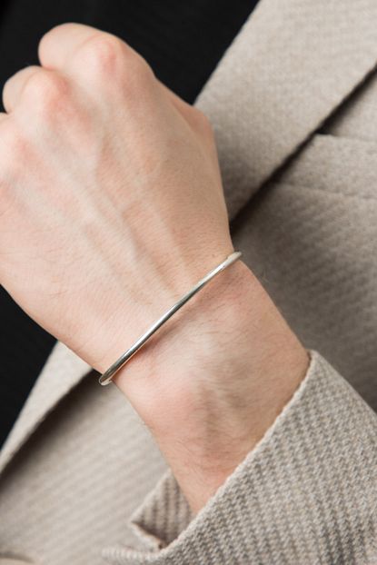 Elika Silver Erkek Kirmizi Ip Detayli 925 Ayar Gumus Bileklik Trendyol