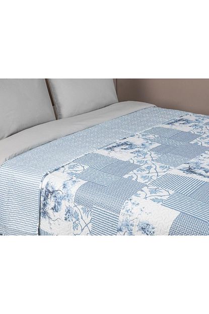 English Home Toile King Size Cok Amacli Yatak Ortusu 240x220 Cm Mavi Trendyol