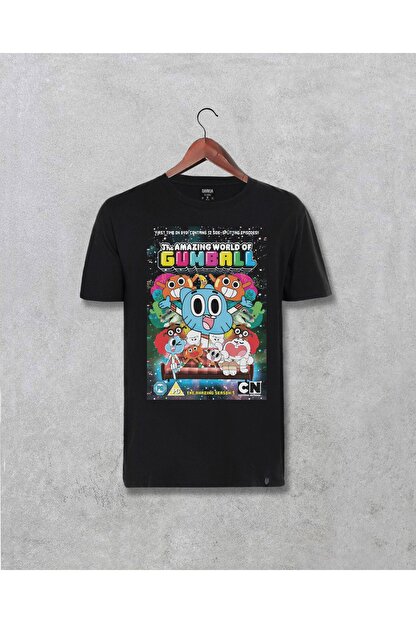 Darkia Unisex Siyah Gumball Karakterleri Tasarim Baskili T Shirt Fiyati Yorumlari Trendyol