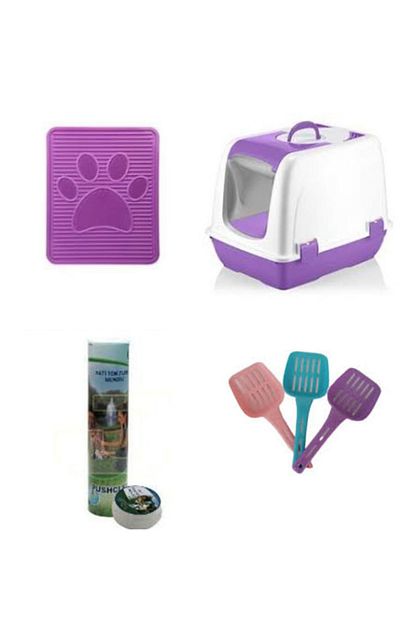 Senyayla Plastik Kapali Kedi Tuvaleti Ve Kedi Paspasi Trendyol
