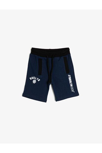 Koton Kids Erkek Cocuk Lacivert Baskili Sort Trendyol