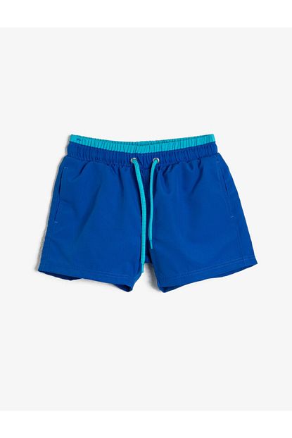 Koton Kids Erkek Cocuk Mavi Beli Baglamali Mayo Trendyol