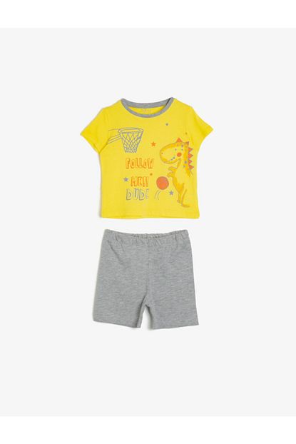 Koton Kids Sari Erkek Bebek Takimlari Trendyol