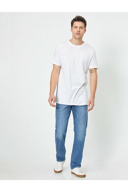 Koton Erkek Mark Straight Fit Jean Pantolon Trendyol