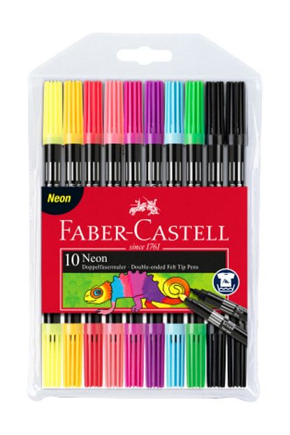 Faber Castell Neon Cift Tarafli Keceli Boya Kalemi 10 Renk 15 11 09 Trendyol